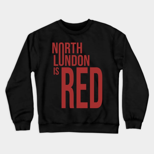 North London is Red Crewneck Sweatshirt by Lotemalole